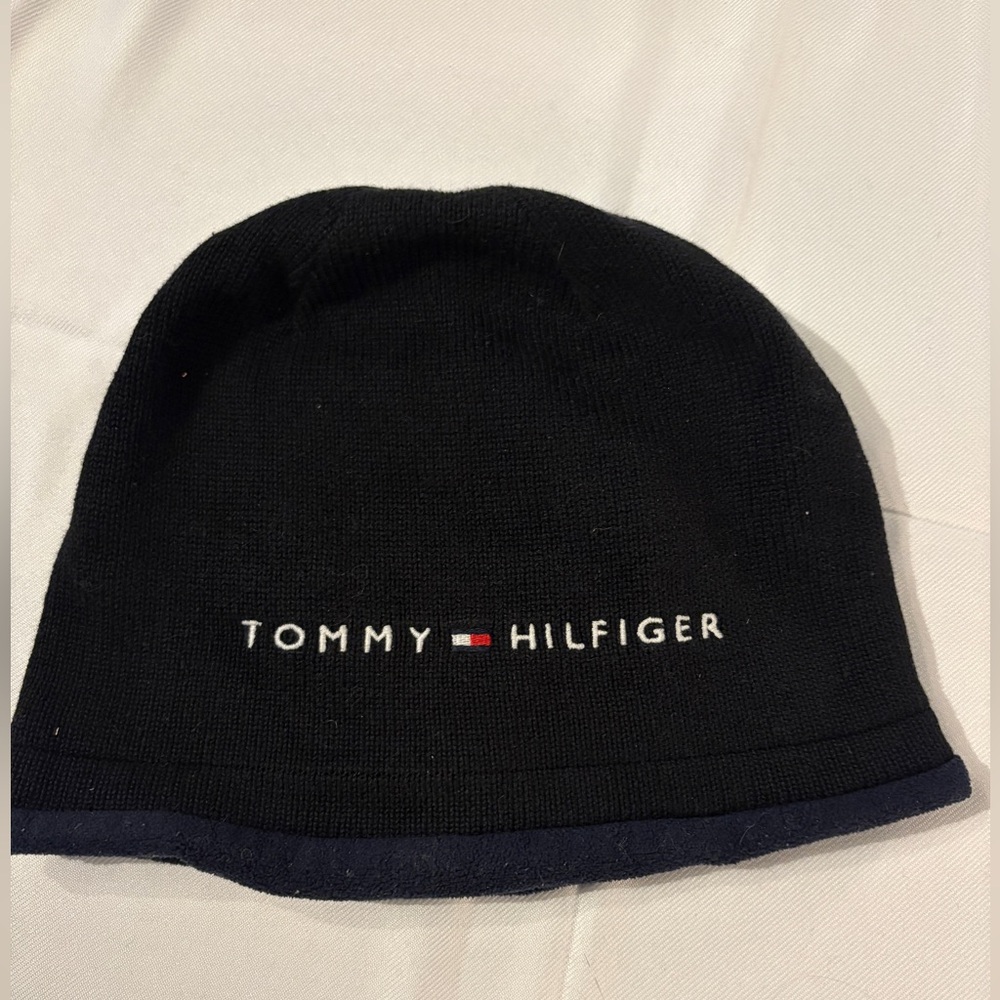 Tommy Hilfiger Black Logo Beanie